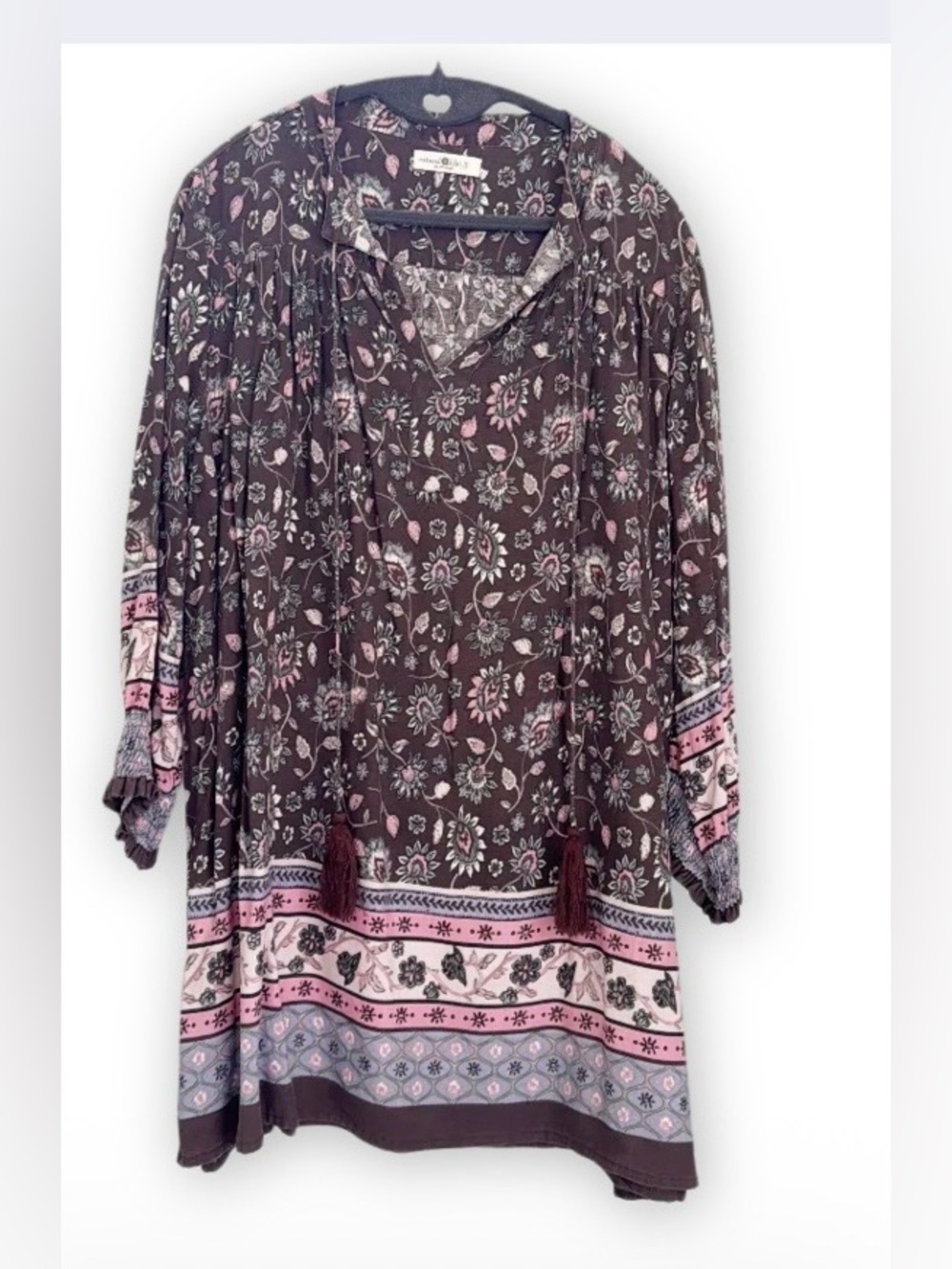 Natural Life Boho Floral Tunic Dress | Size Small | Soft & Flowy